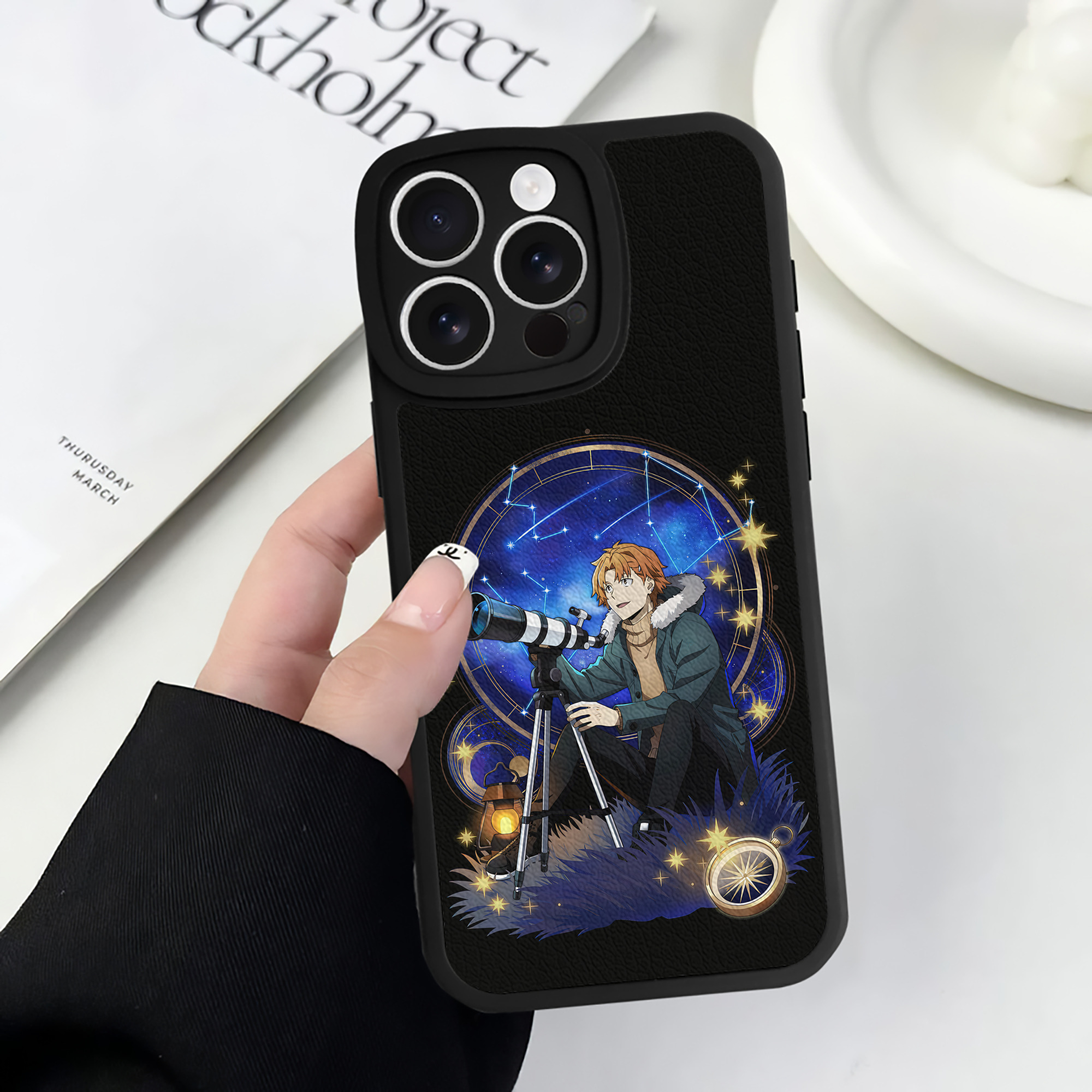 （画像用） 文豪ストレイドッグス Bungo Stray Dogs 【iPhone 16シリーズ対応】シリコンスマホケース（レザー調） 材質：シリコン